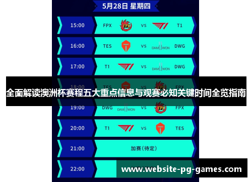 全面解读澳洲杯赛程五大重点信息与观赛必知关键时间全览指南 全面解读澳洲杯赛程五大重点信息与观赛必知关键时间全览指南